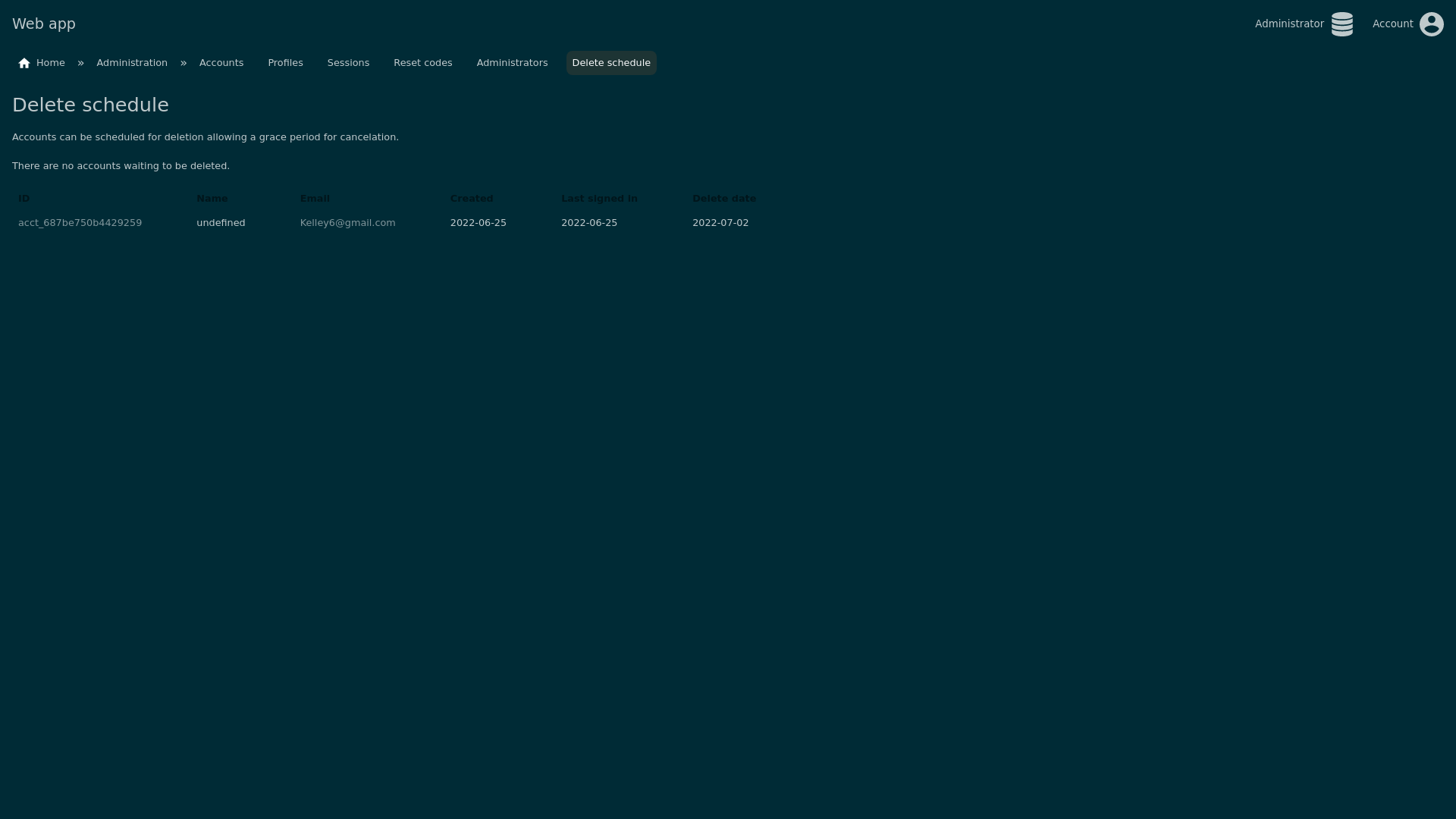  Delete Schedule Navigation Flow In Example Web App